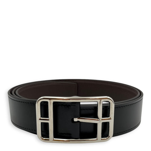 Cape Cod 32 Reversible 100cm Noir/Chocolate Belt in Box/Togo, Palladium hardware