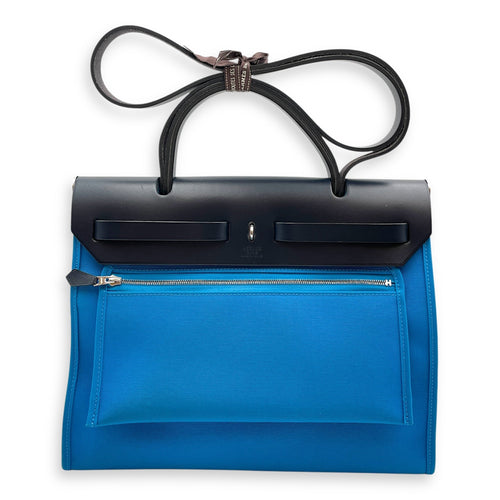 Herbag 31 Blue Zanzibar  in Vache Hunter/Toile Palladium hardware CL2507-14350 2