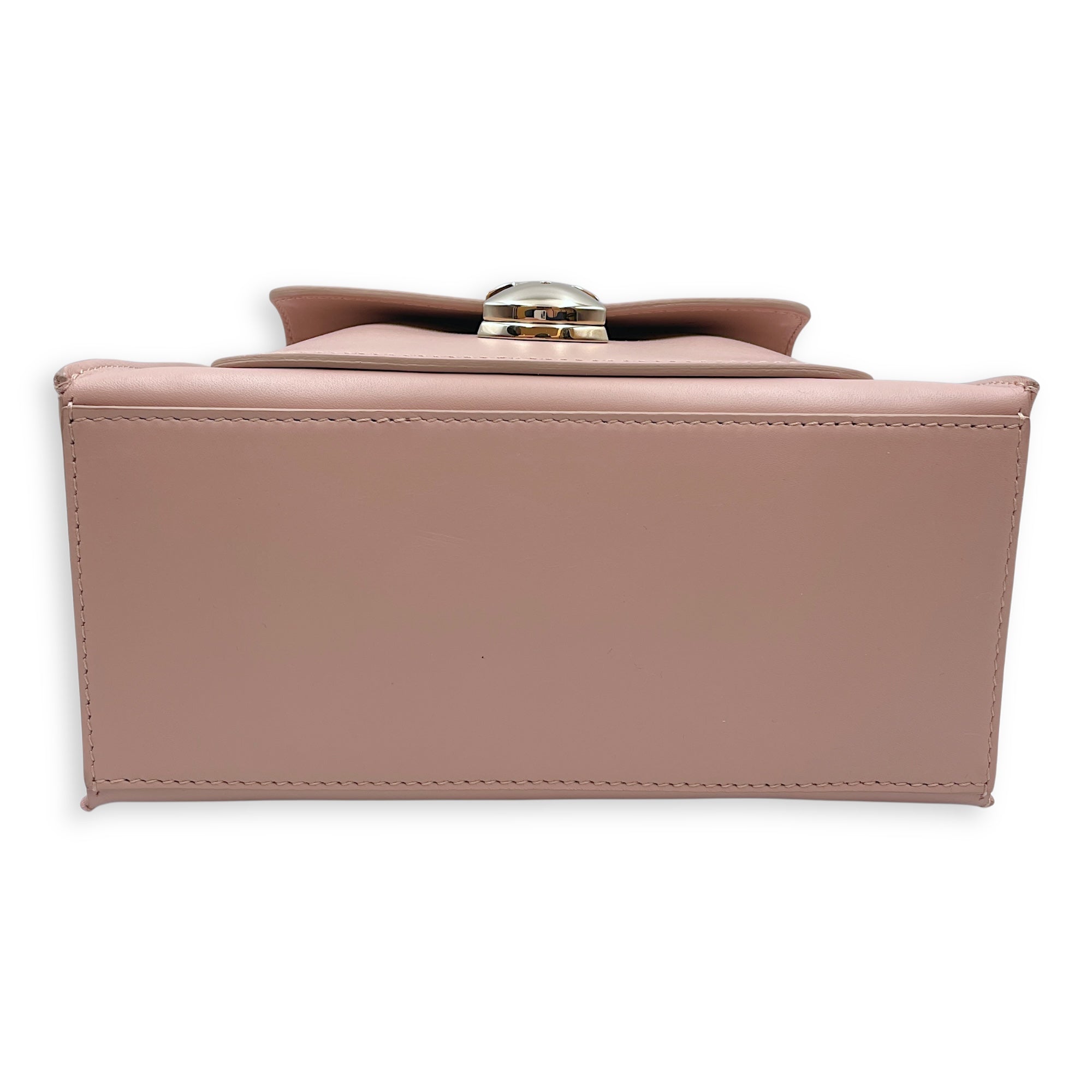 Padlock All Afternoon Mini Pink Shoulder Bag in Calfskin, Gold hardware