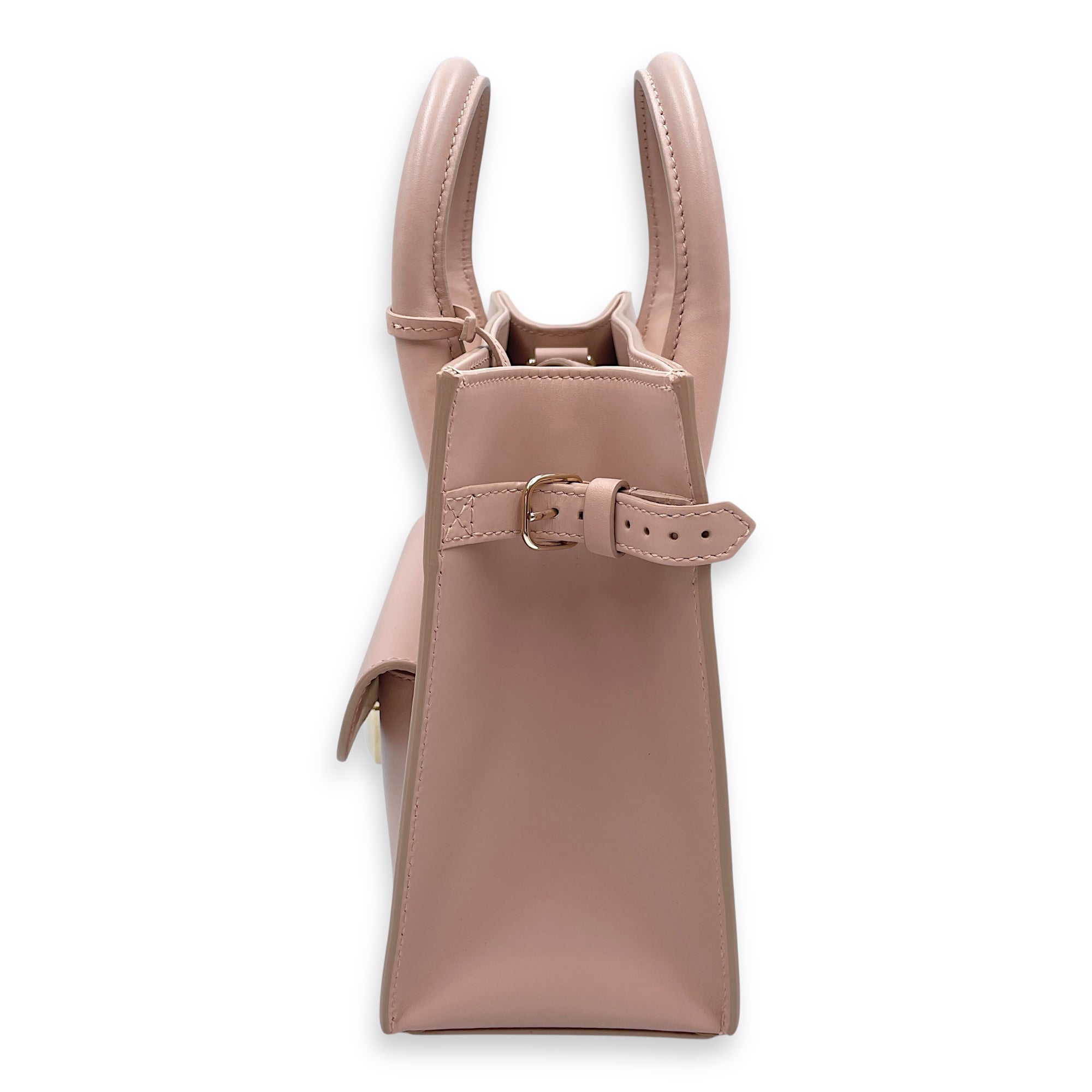 Padlock All Afternoon Mini Pink Shoulder Bag in Calfskin, Gold hardware