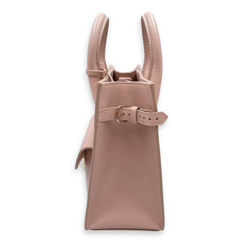 Padlock All Afternoon Mini Pink Shoulder Bag in Calfskin, Gold hardware