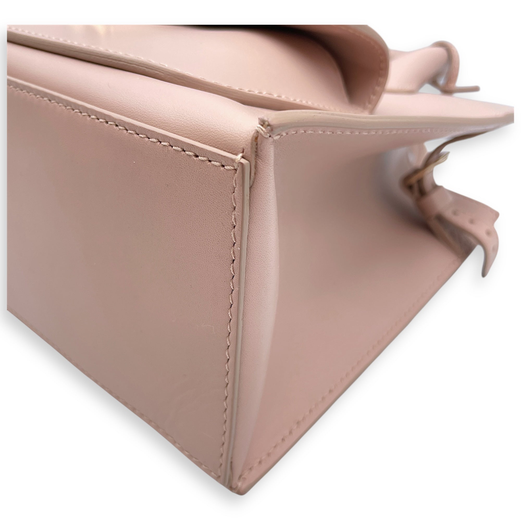 Padlock All Afternoon Mini Pink Shoulder Bag in Calfskin, Gold hardware