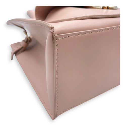 Padlock All Afternoon Mini Pink Shoulder Bag in Calfskin, Gold hardware