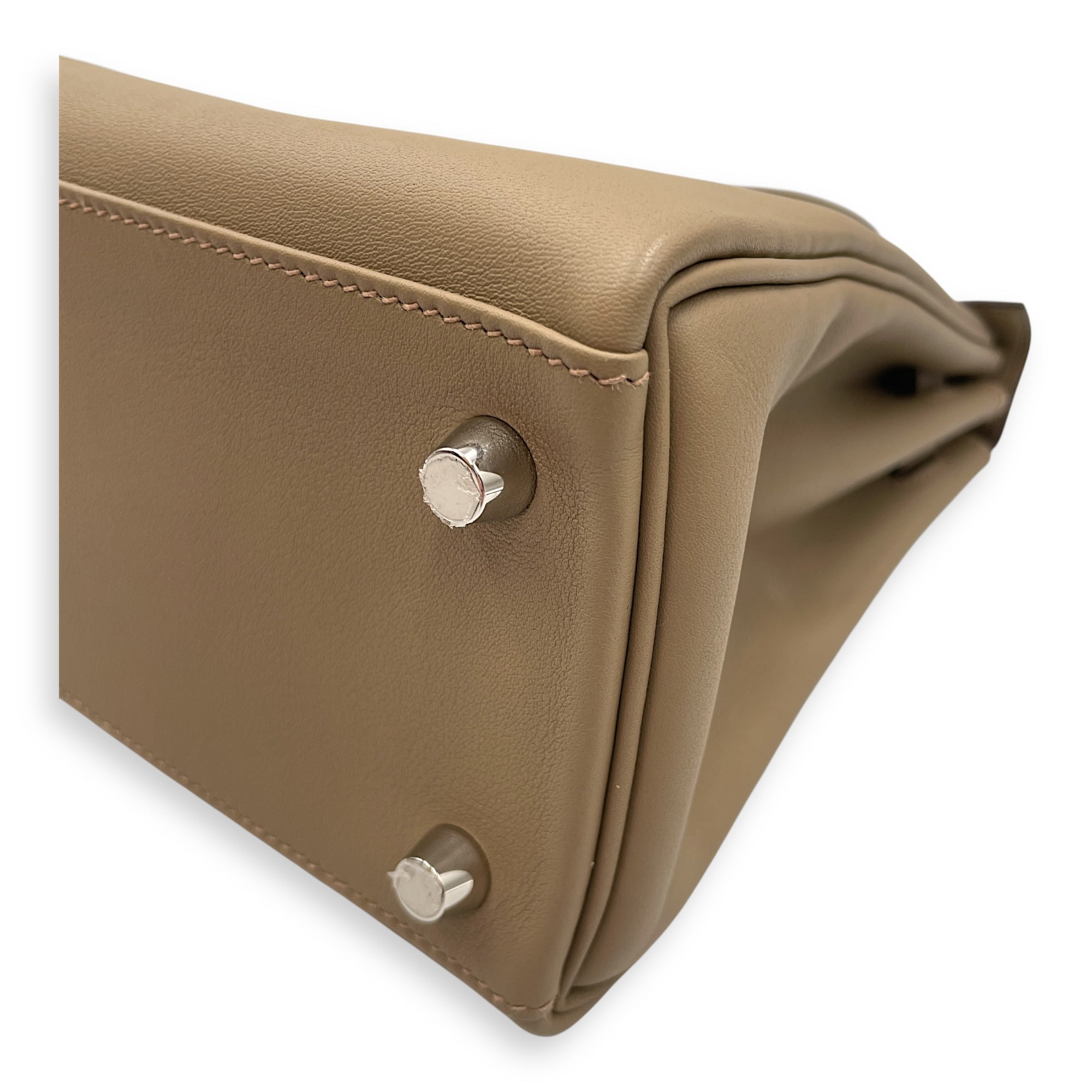 Kelly 25 Beige Marfa in Swift, Palladium hardware