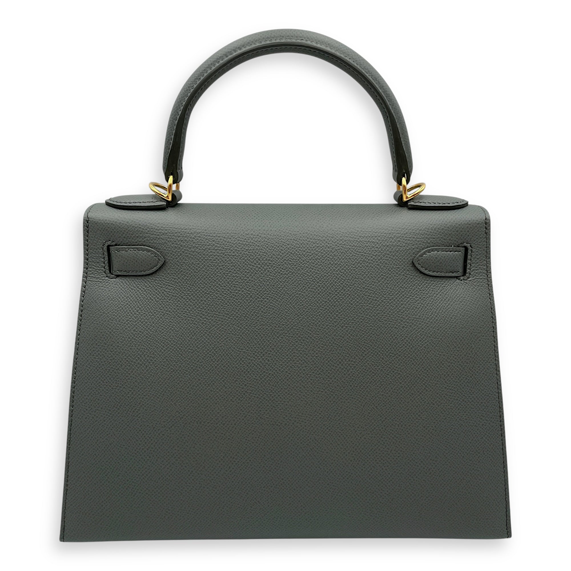Sellier Kelly 28 Vert Amande in Epsom, Gold hardware