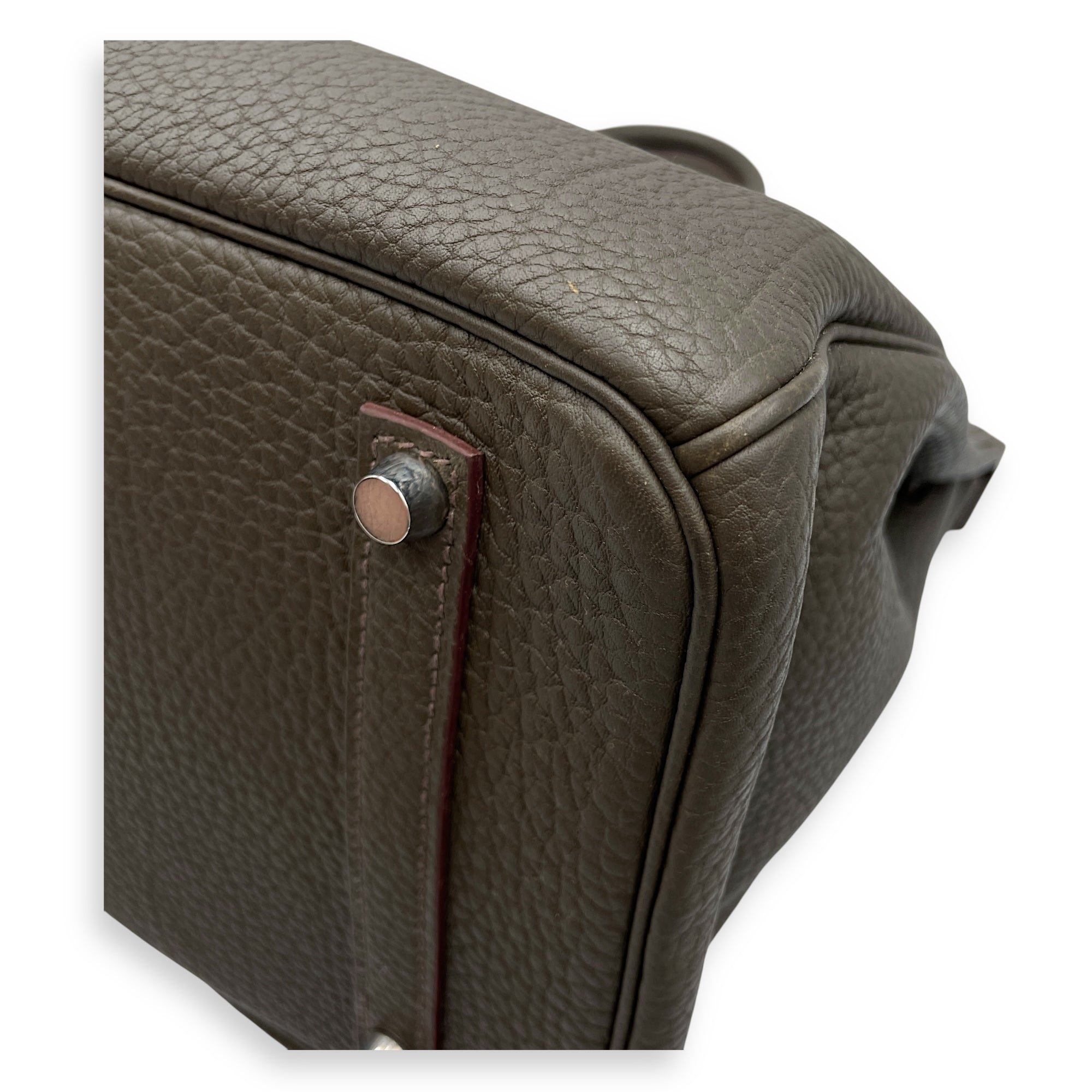 Birkin Club 35 Vert Bronze/Fauve in Fjord/Barenia/Ottoman, Palladium hardware