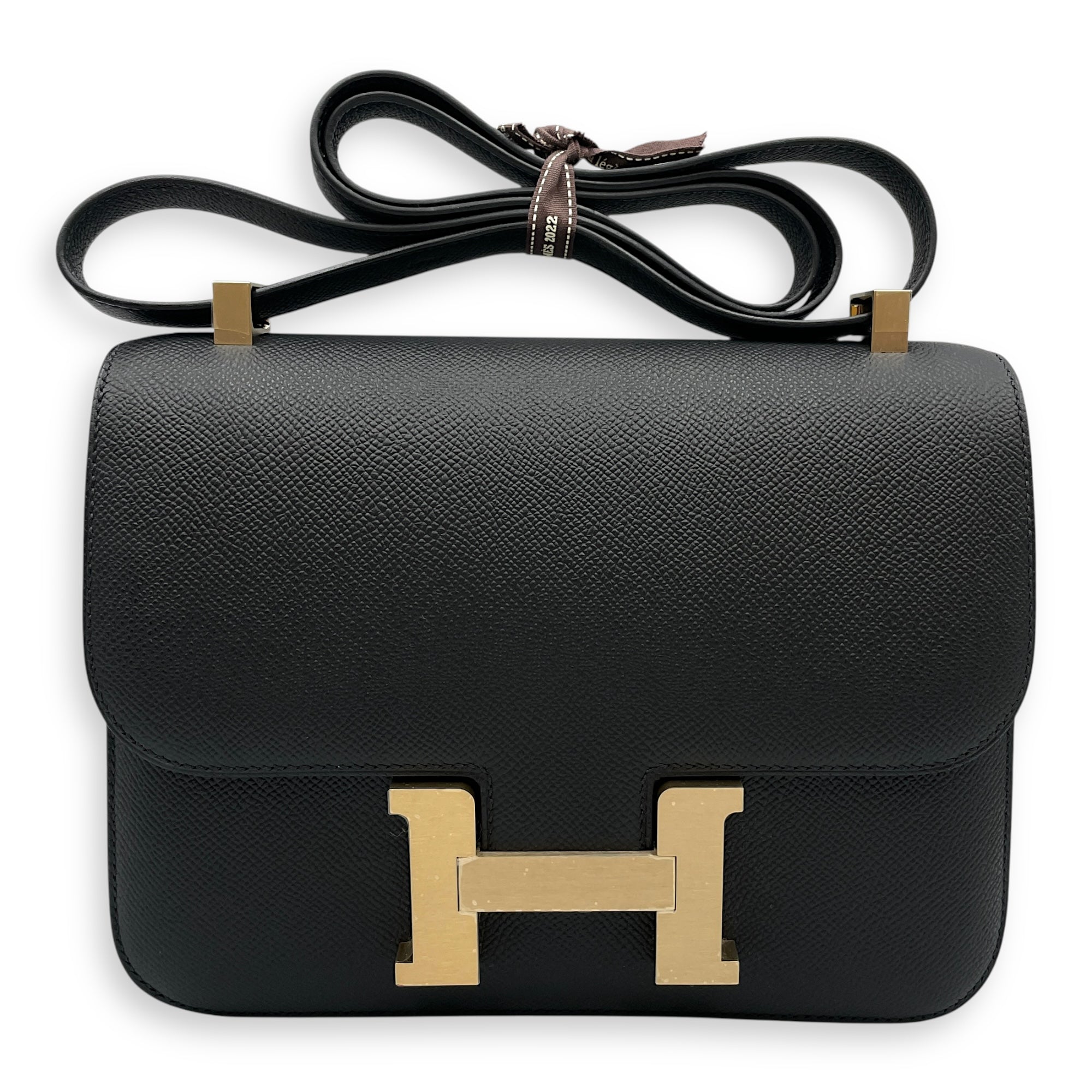 Constance Elan 1-24 Black in Epsom, Brushed Permabrass hardware