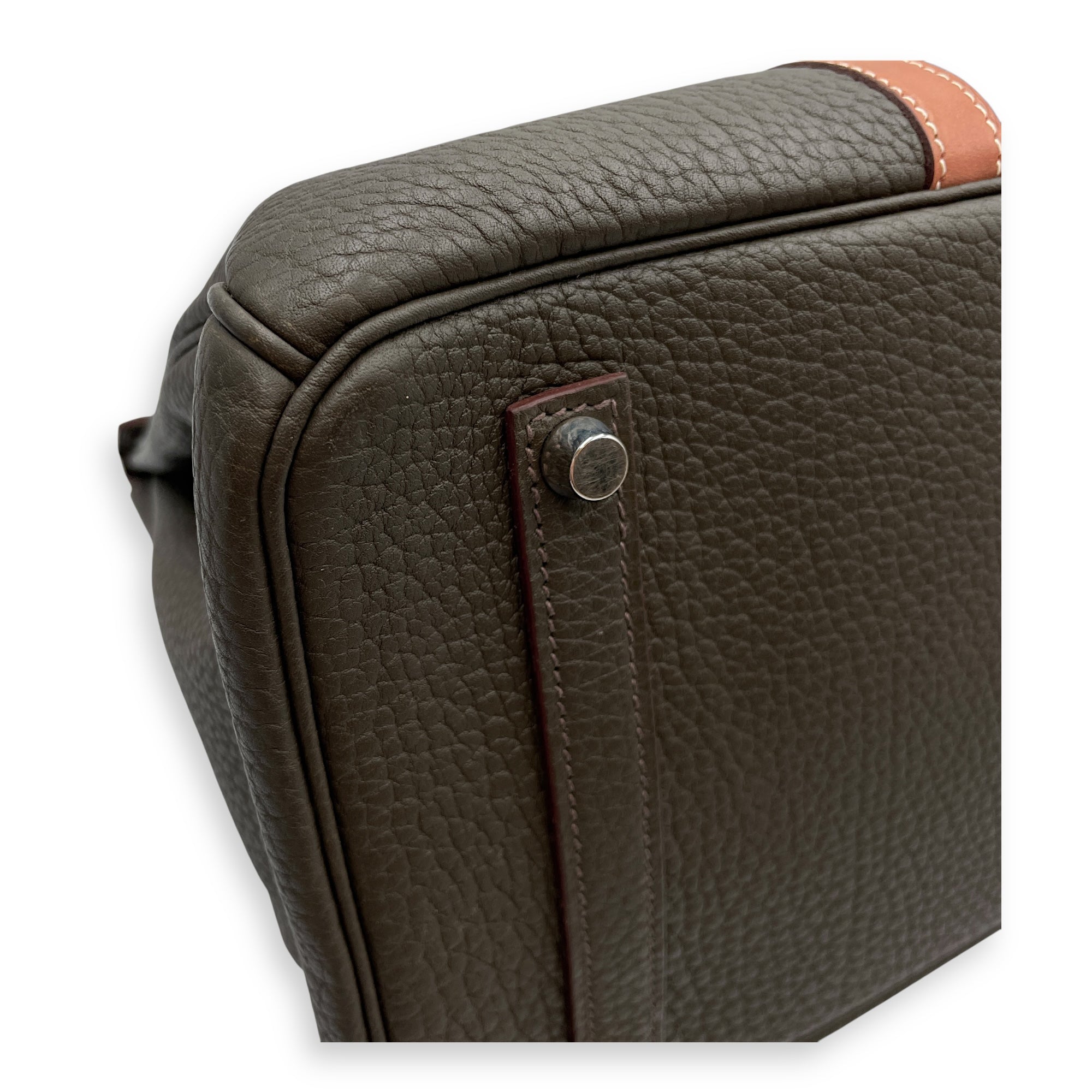 Birkin Club 35 Vert Bronze/Fauve in Fjord/Barenia/Ottoman, Palladium hardware