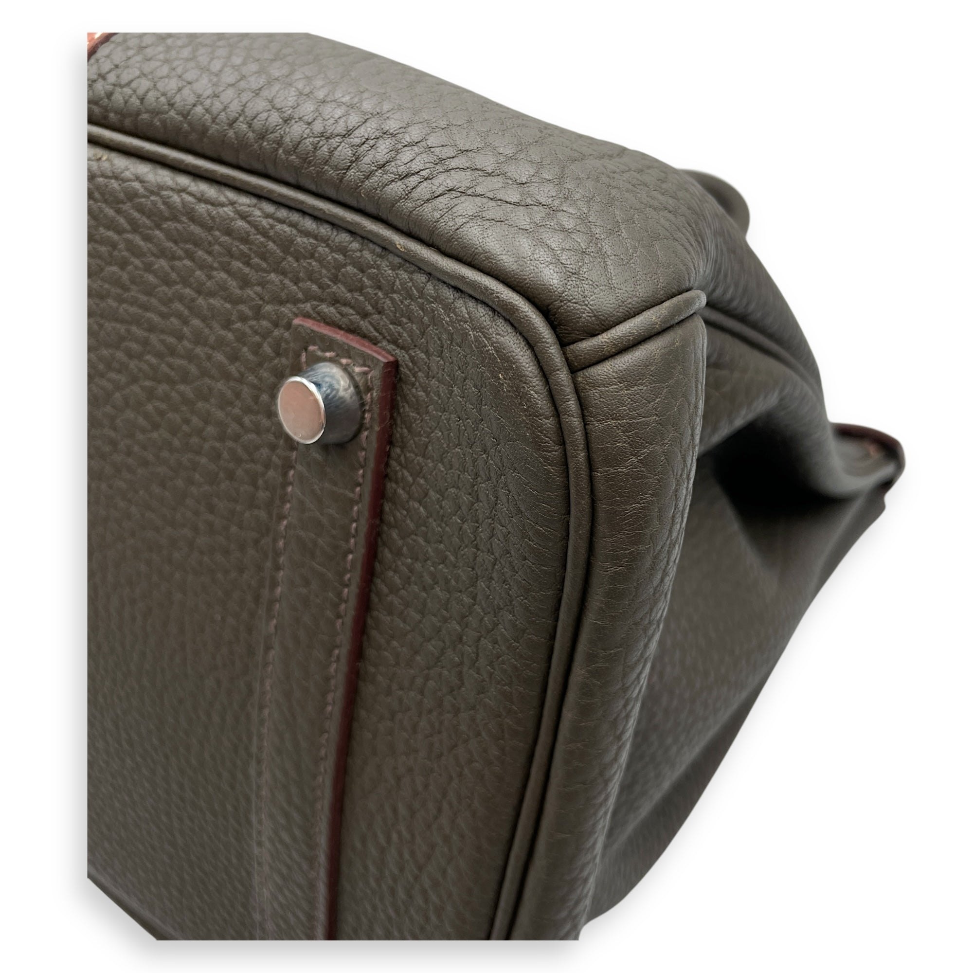 Birkin Club 35 Vert Bronze/Fauve in Fjord/Barenia/Ottoman, Palladium hardware