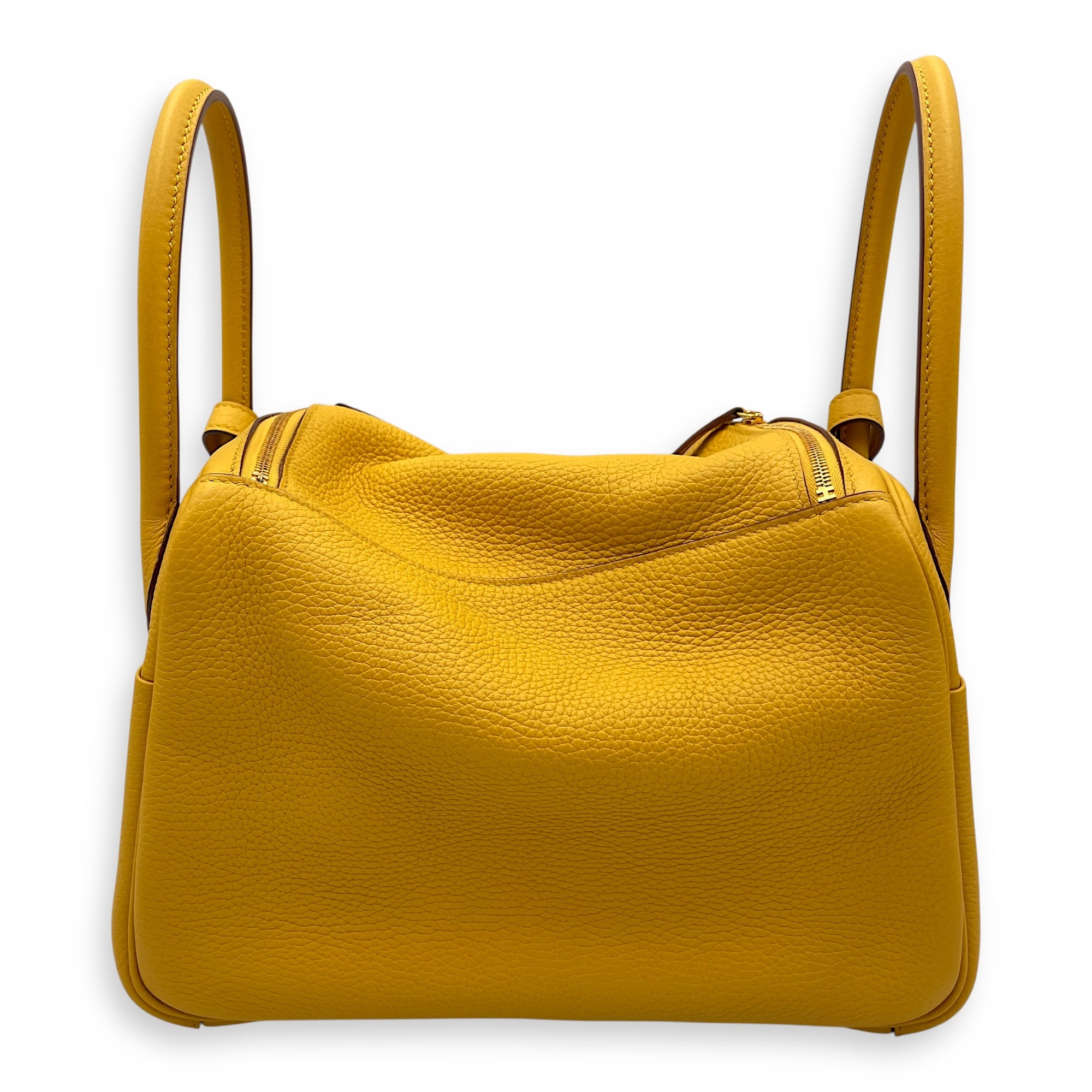 Lindy 26 Jaune Ambre in Clemence, Gold hardware