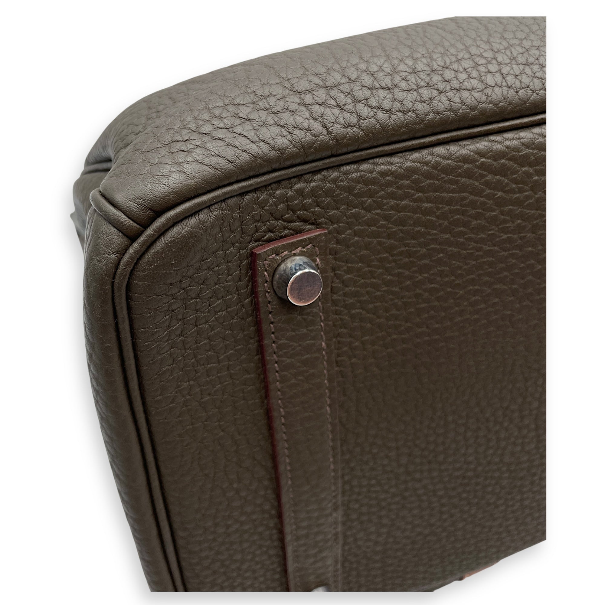 Birkin Club 35 Vert Bronze/Fauve in Fjord/Barenia/Ottoman, Palladium hardware