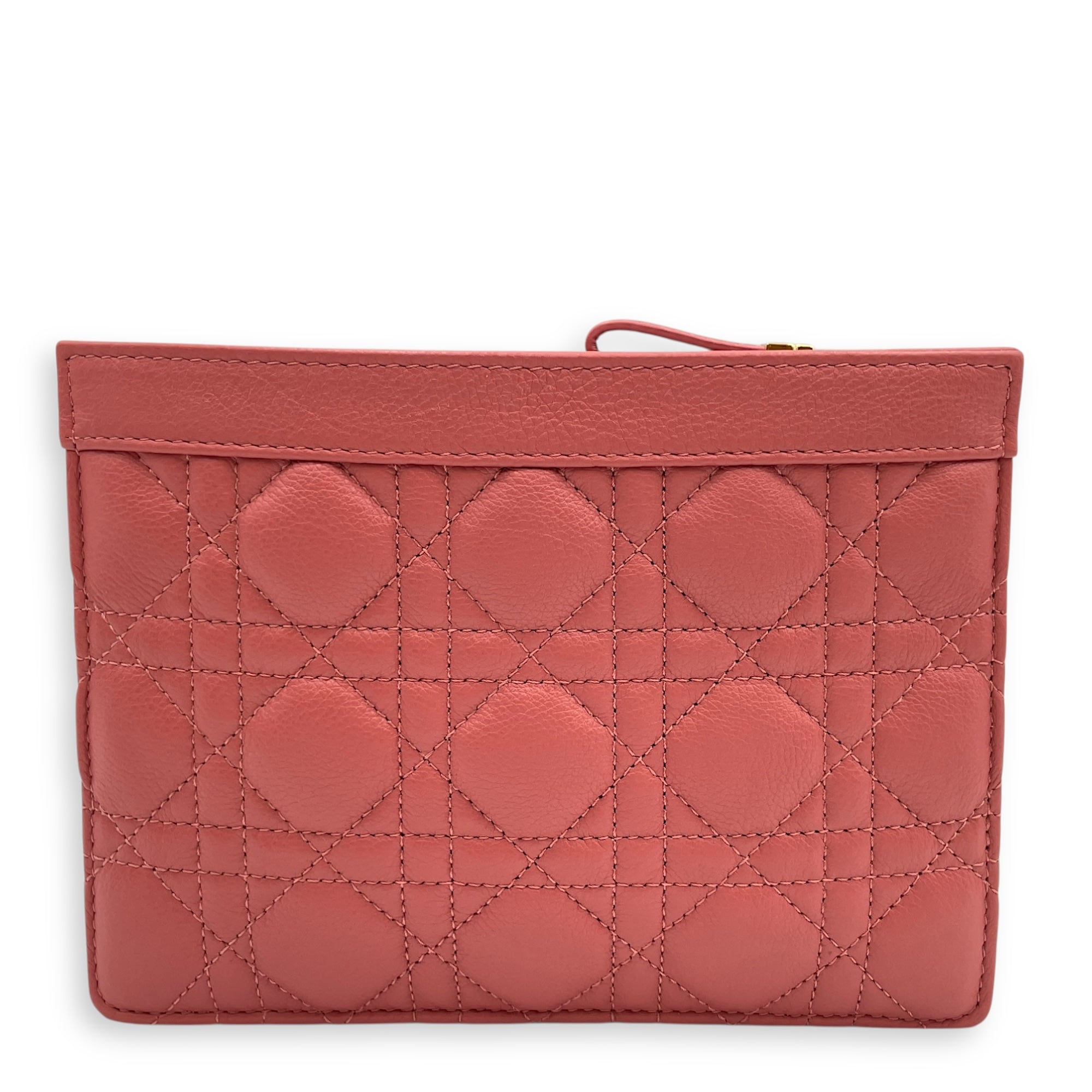Cannage Caro Pink Shoulder Bag in Lambskin, Gold hardware