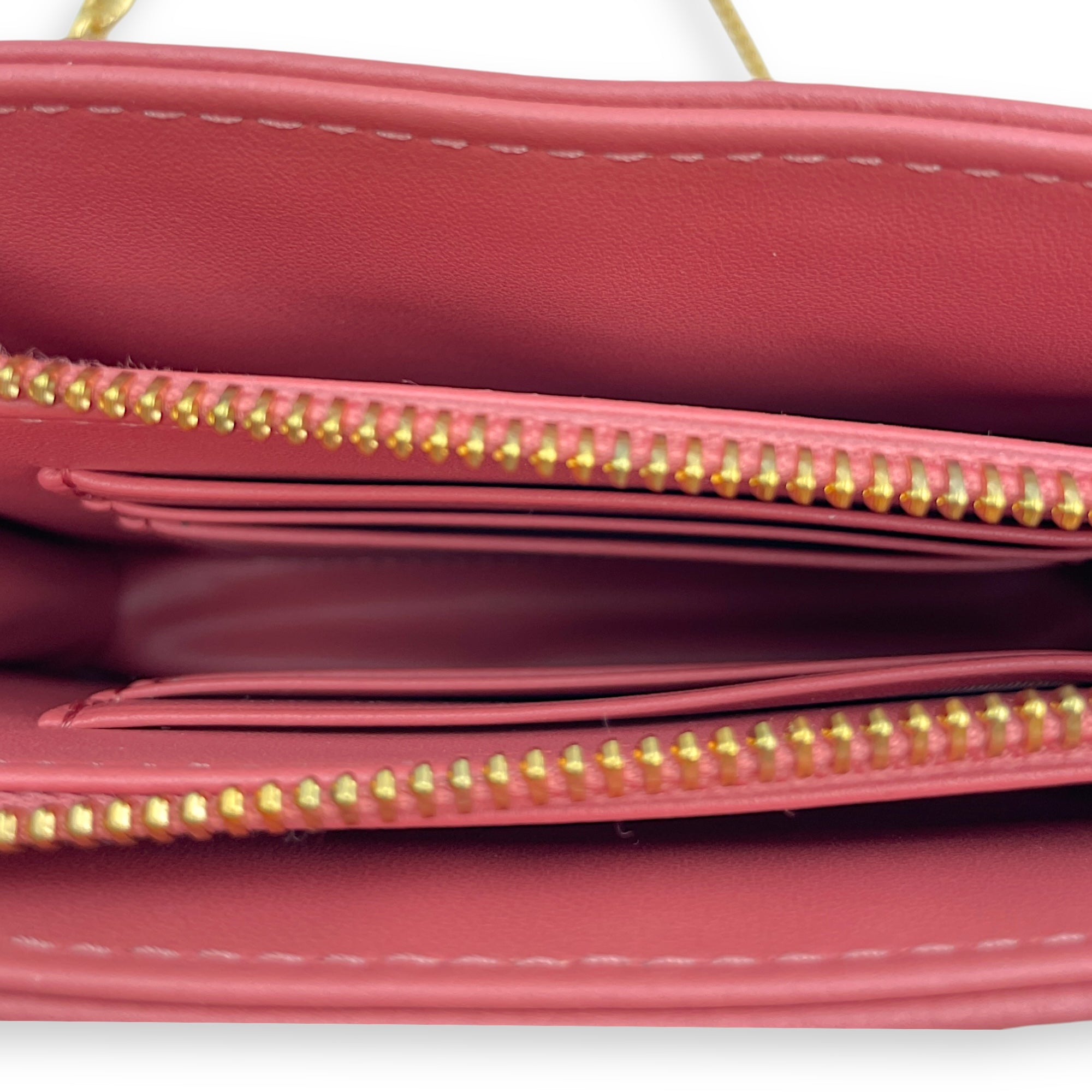 Cannage Caro Pink Shoulder Bag in Lambskin, Gold hardware