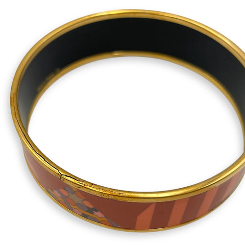 Enamel Orange/Jaune  Bracelet Gold hardware