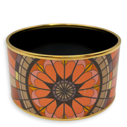 Star Extra Wide Orange/Violet Bracelet , Gold hardware