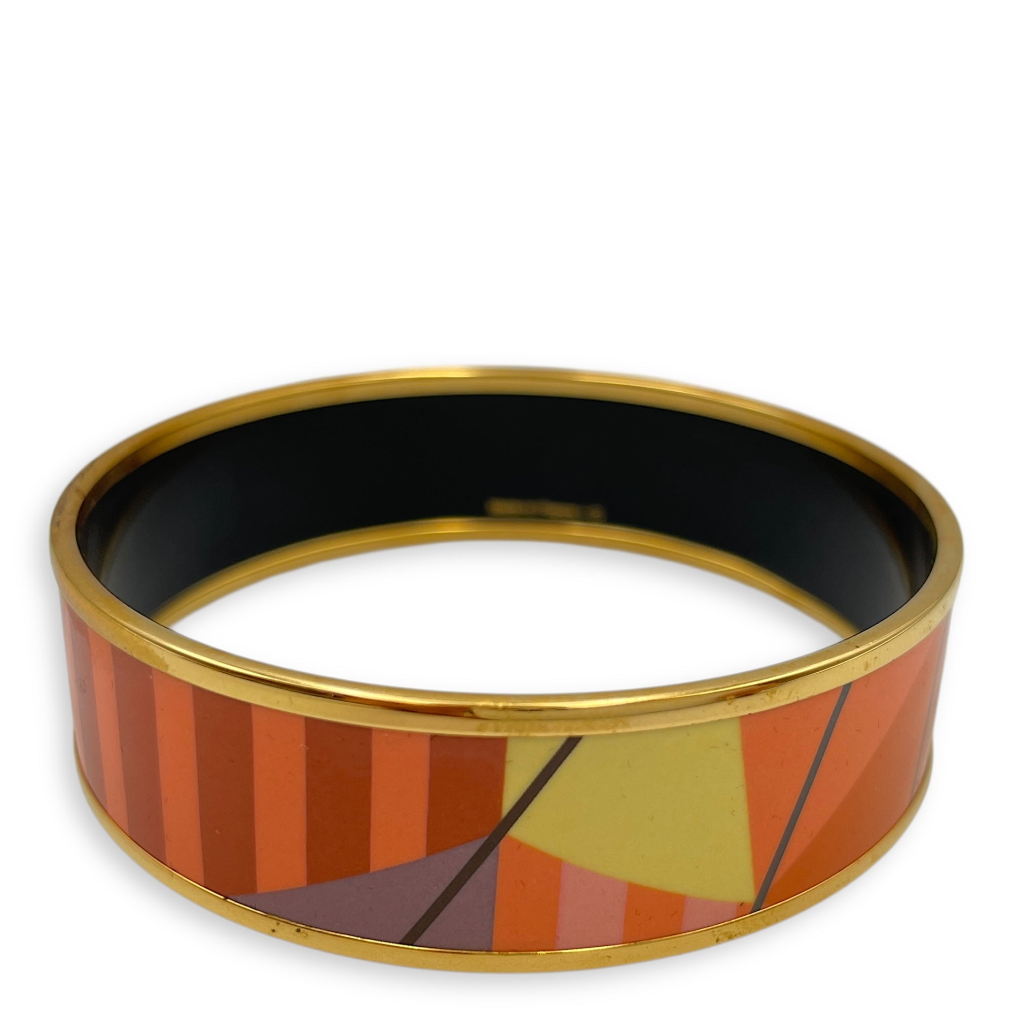 Enamel Orange/Jaune Bracelet , Gold hardware