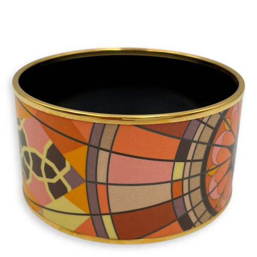 Star Extra Wide Orange/Violet Bracelet , Gold hardware