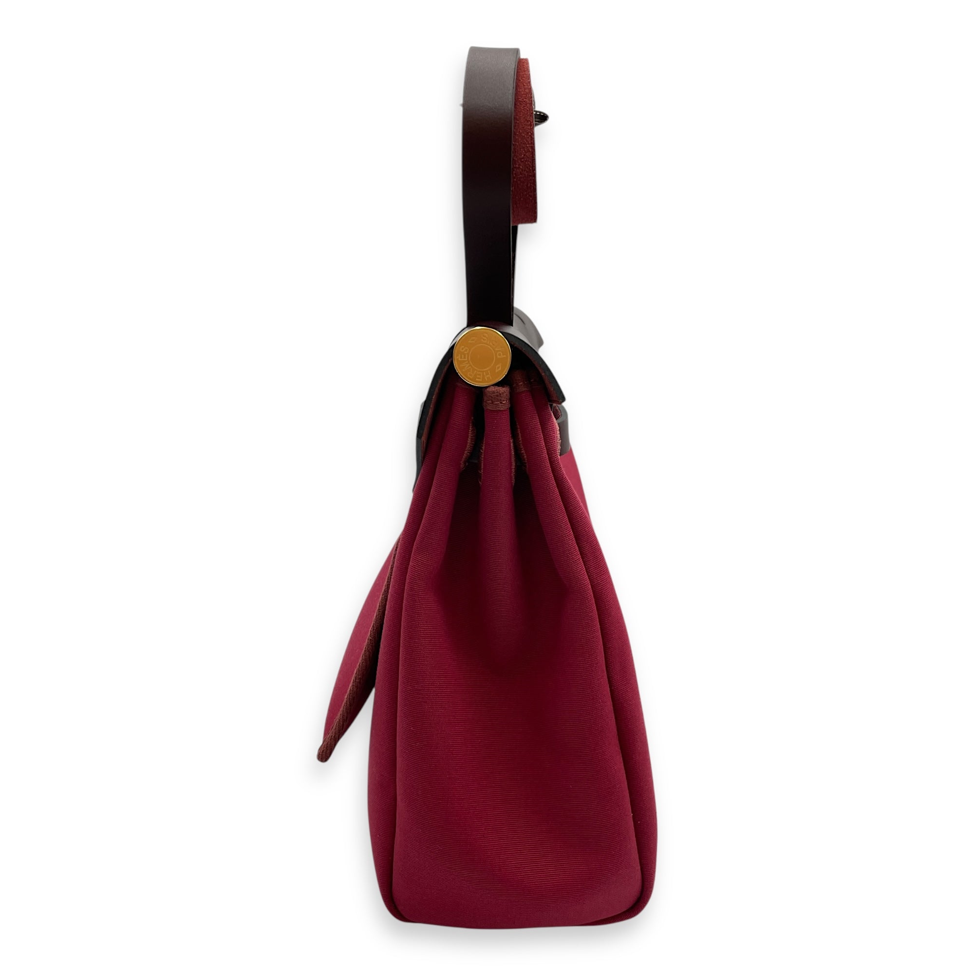 Herbag 31 Rubis/Rouge Sellier in Vache Hunter/Toile, Gold hardware