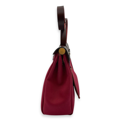 Herbag 31 Rubis/Rouge Sellier in Vache Hunter/Toile, Gold hardware