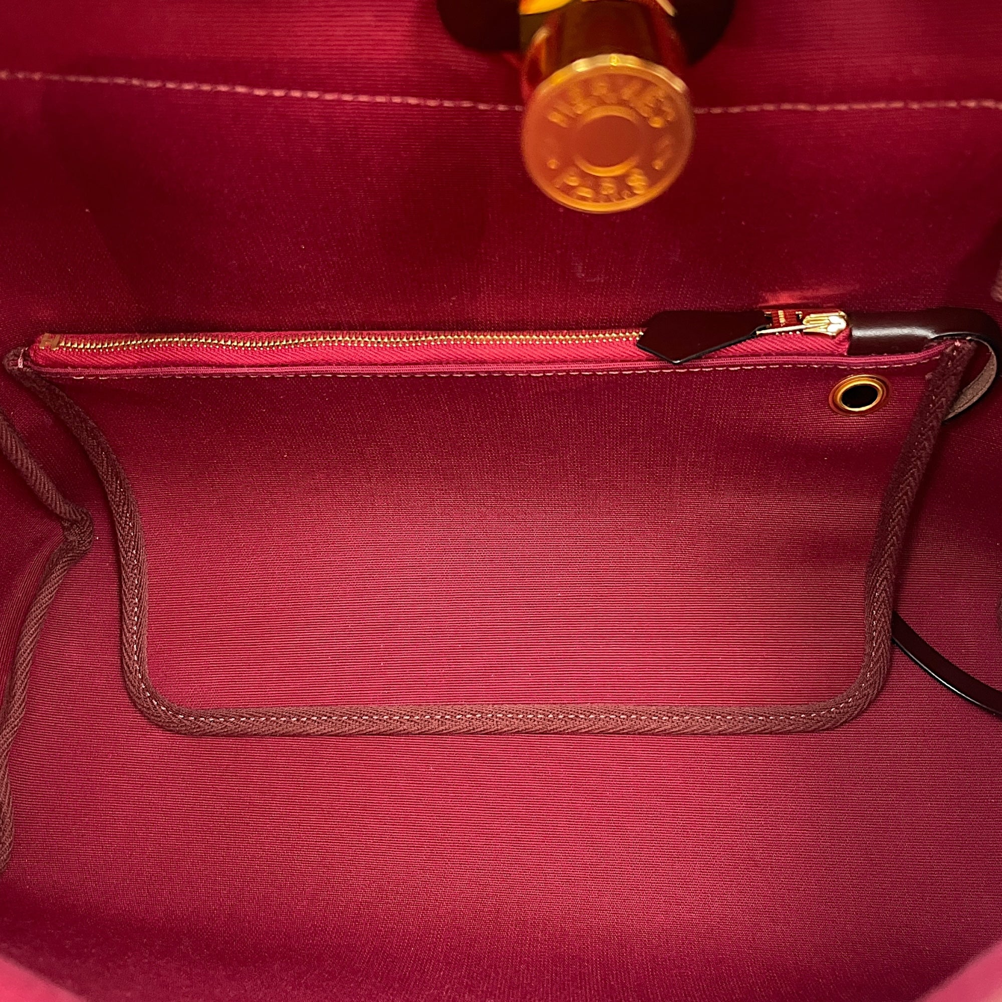 Herbag 31 Rubis/Rouge Sellier in Vache Hunter/Toile, Gold hardware