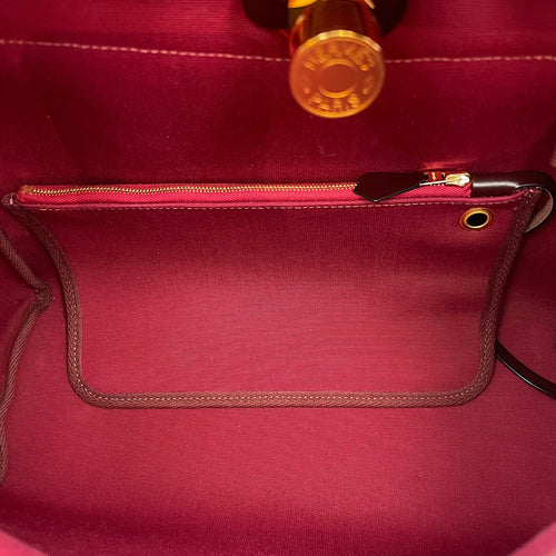 Herbag 31 Rubis/Rouge Sellier in Vache Hunter/Toile, Gold hardware
