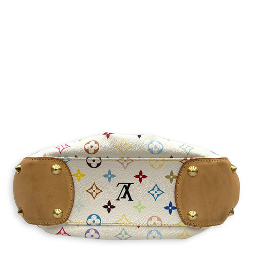 LV x TM Judy PM White/Brown/Multi-Color Shoulder Bag in Canvas, Gold hardware