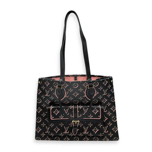 OnTheGo Fall For You MM Black/Pink Monogram Shoulder Bag , Gold hardware