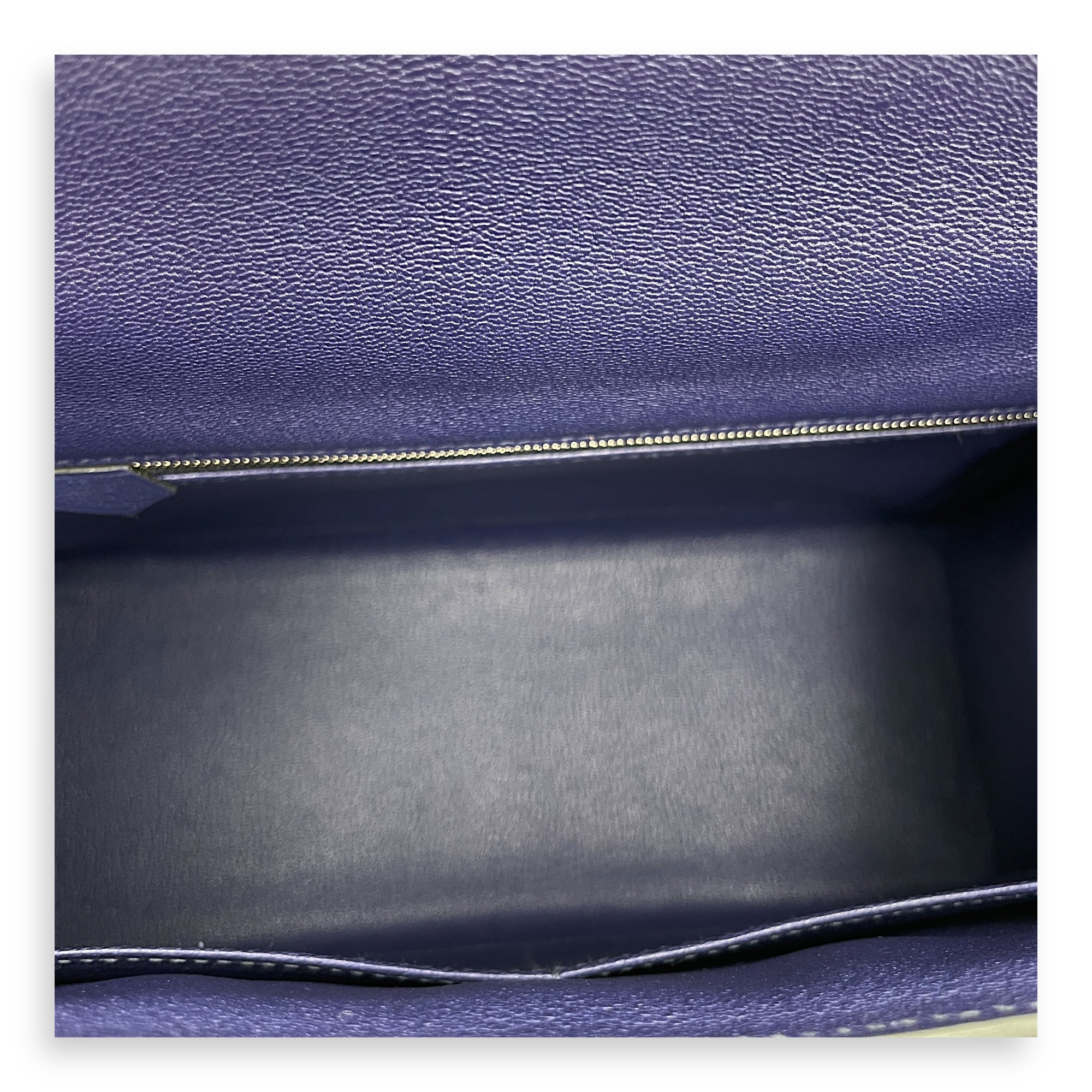 Lettre Sellier Kelly 28 Vert Cypres/Malachite/Blue Obscure in Epsom/Sombrero/Clemence Palladium hardware