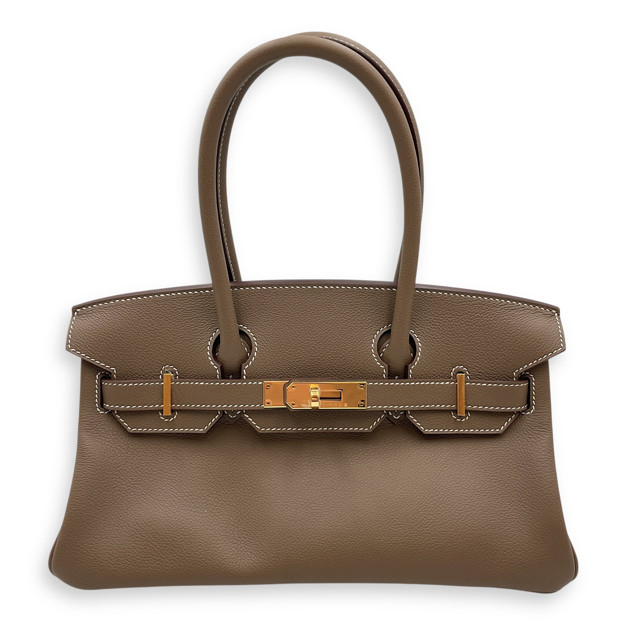 Shoulder Birkin Light 29 Etoupe in Evercolor, Gold hardware