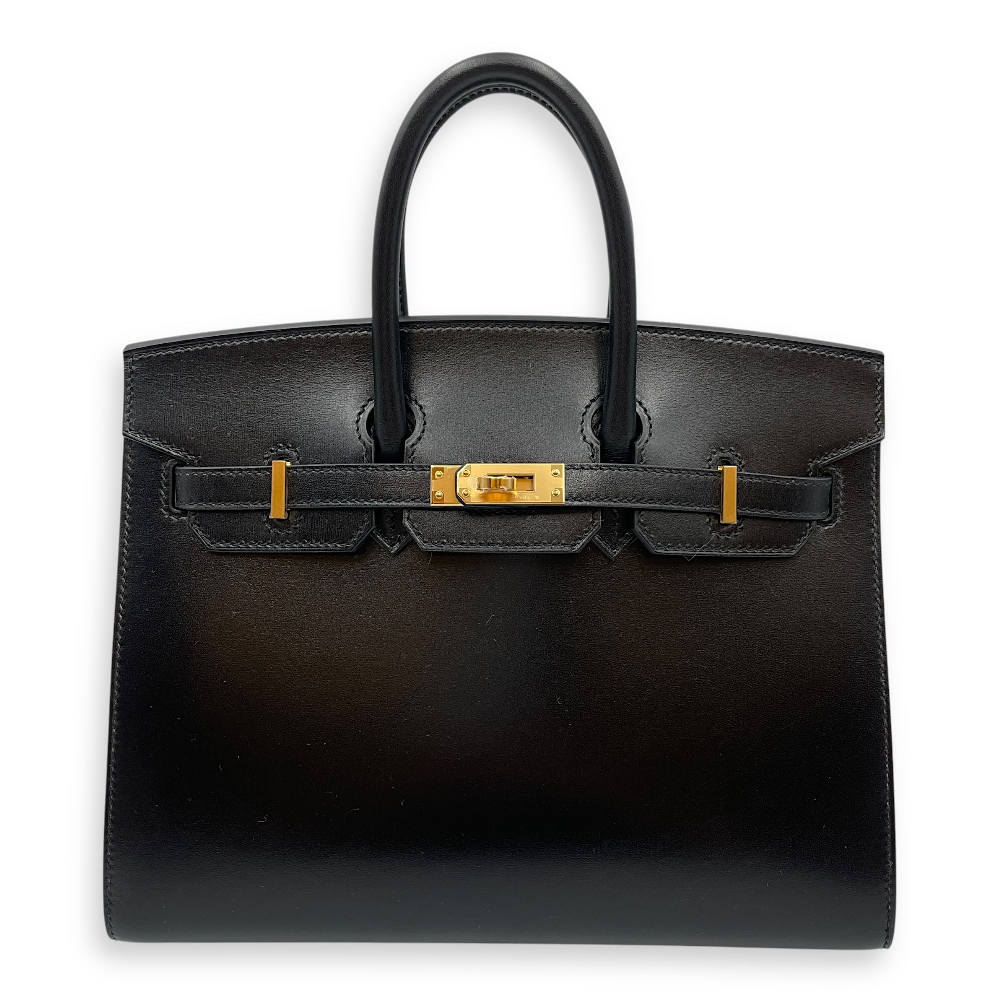 Sellier Birkin 25 Black in Box, Gold hardware