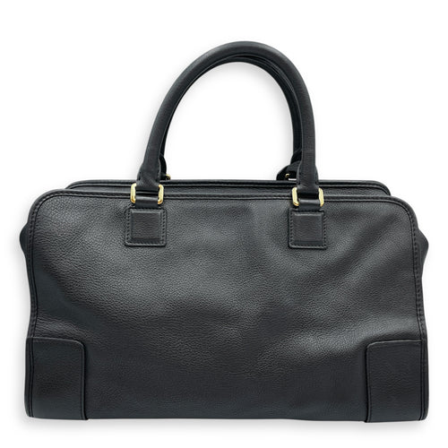 Amazona Black Top Handle Bag in Calfskin, Gold hardware