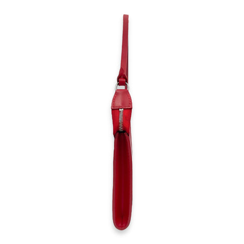 Epi Leather Red Pochette, Silver hardware
