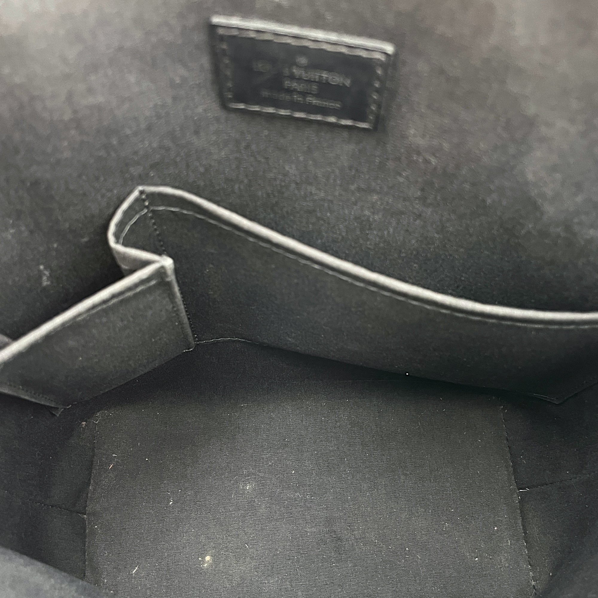 Epi Leather Lockit Black Top Handle Bag, Silver hardware