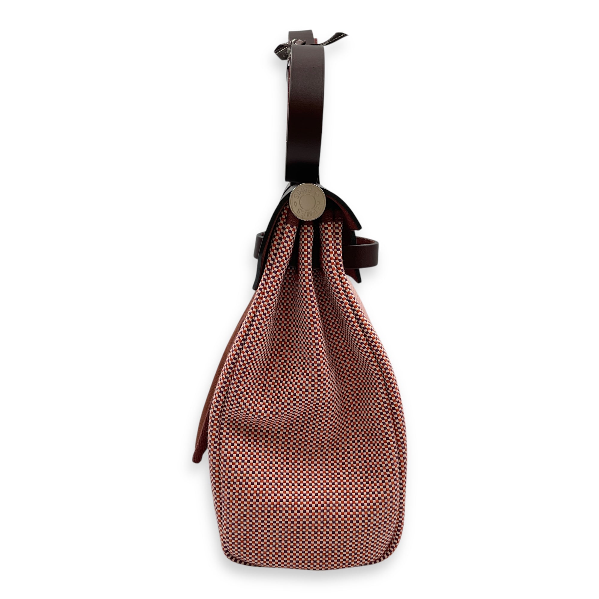 Herbag 31 Rouge Sellier/Ecru-Brique-Anemone in Vache hunter/toile, Palladium hardware