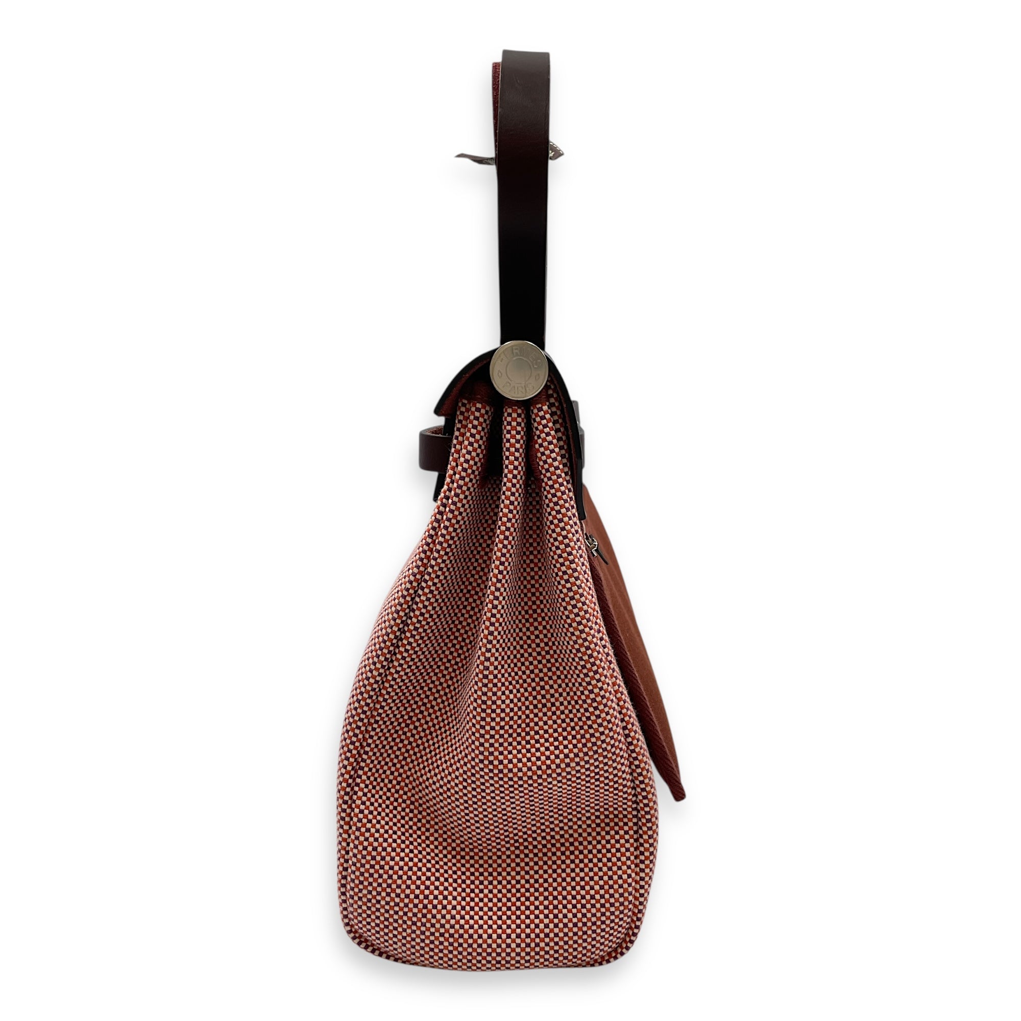 Herbag 31 Rouge Sellier/Ecru-Brique-Anemone in Vache hunter/toile, Palladium hardware