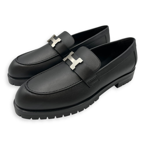 Faubourg 37.5 Black Loafers in Calfskin, Palladium hardware