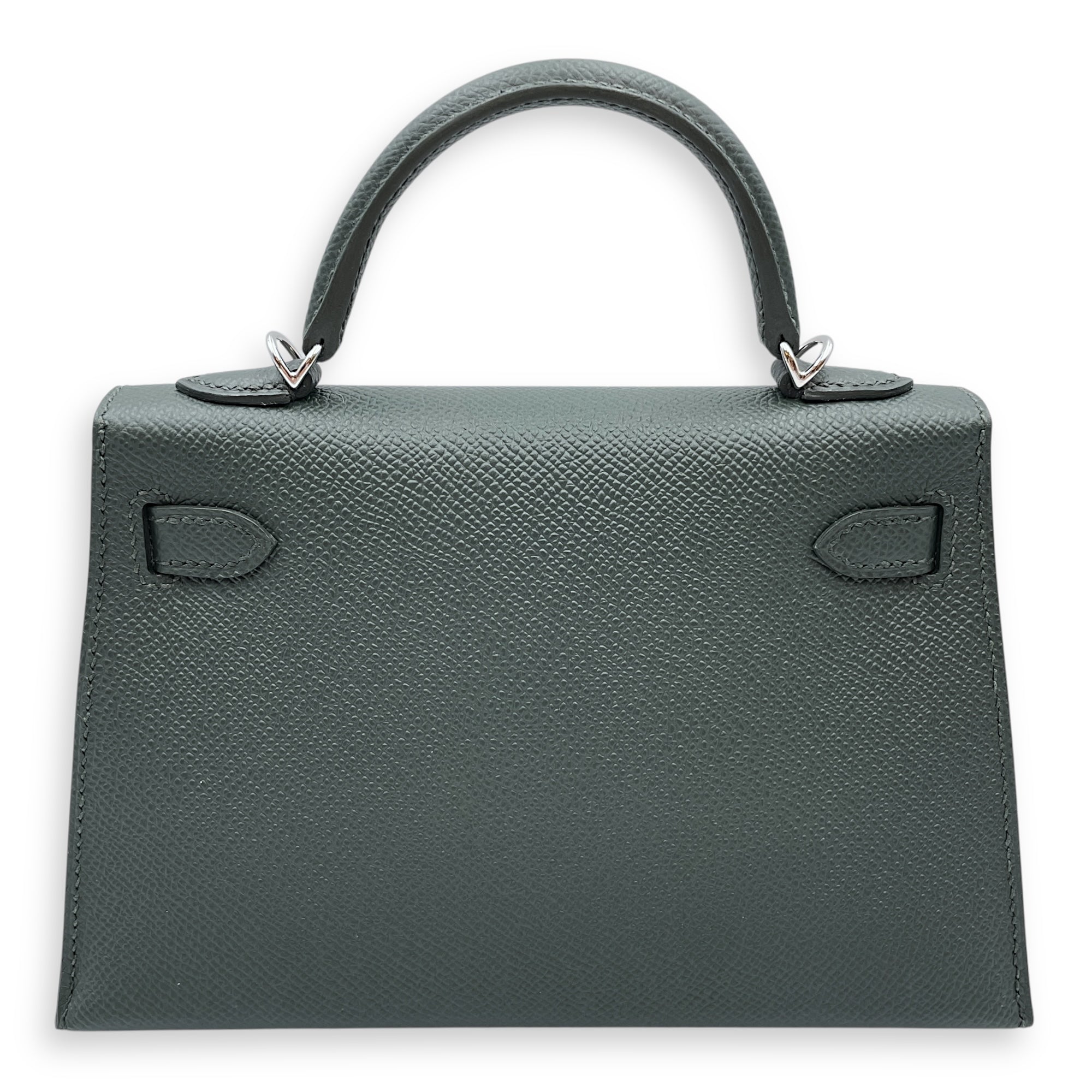 Sellier Kelly 20 Vert Mangrove in Epsom, Electrum hardware
