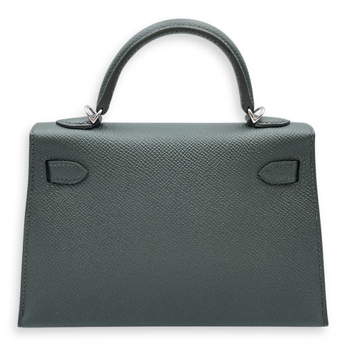 Sellier Kelly 20 Vert Mangrove in Epsom, Electrum hardware
