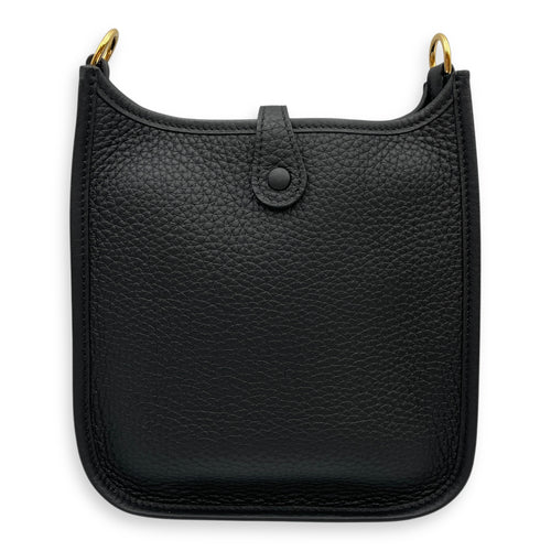 Evelyne Mini Black in Clemence, Gold hardware