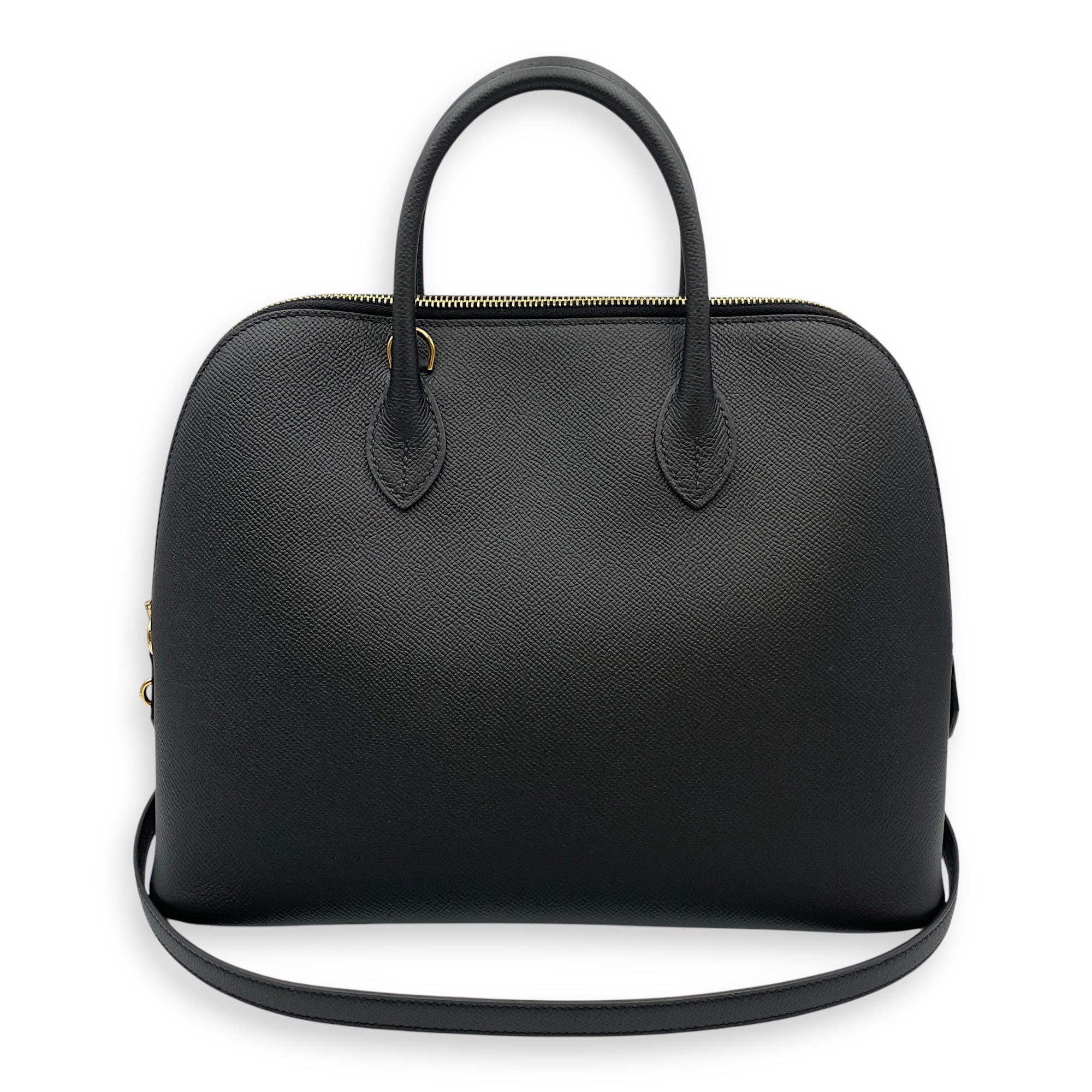 Bolide 1923 30 Black Shoulder Bag in Epsom, Gold hardware