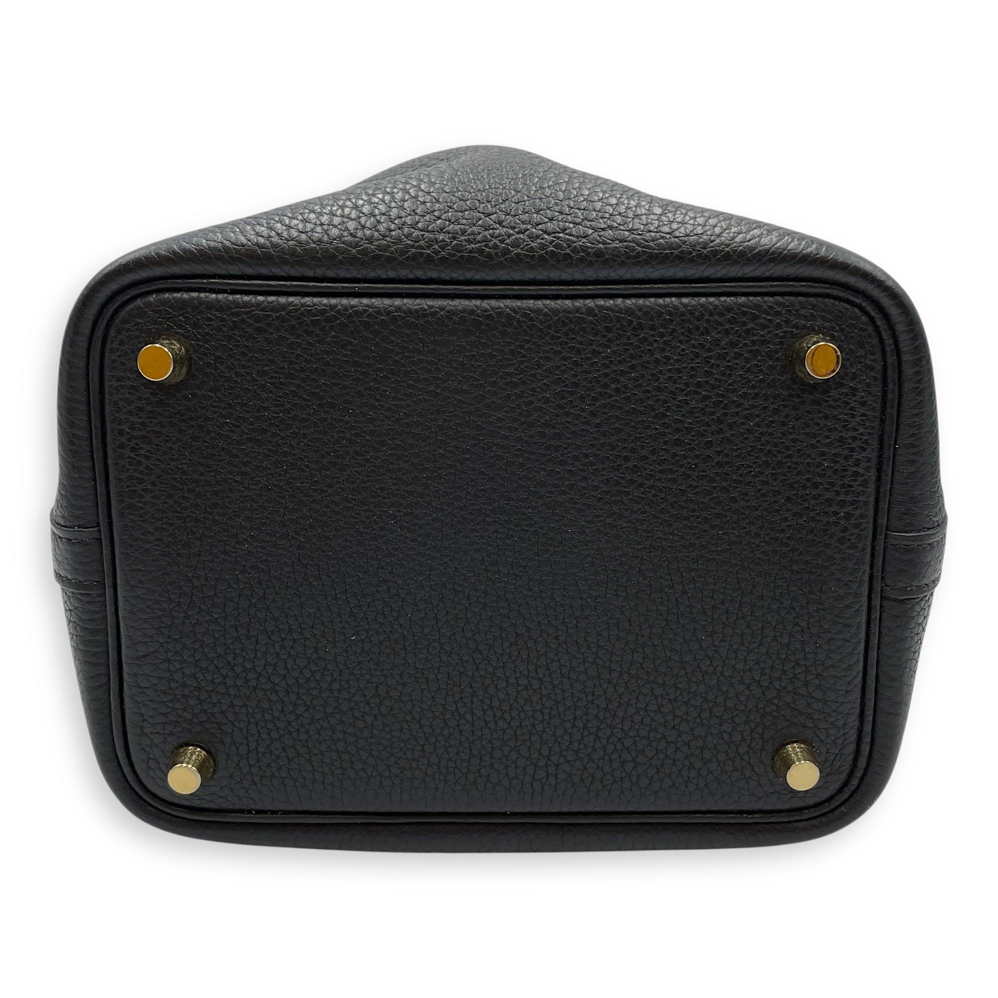 Picotin Touch 18 Black in Clemence/Matte Alligator Gold hardware CL2507-14530 5