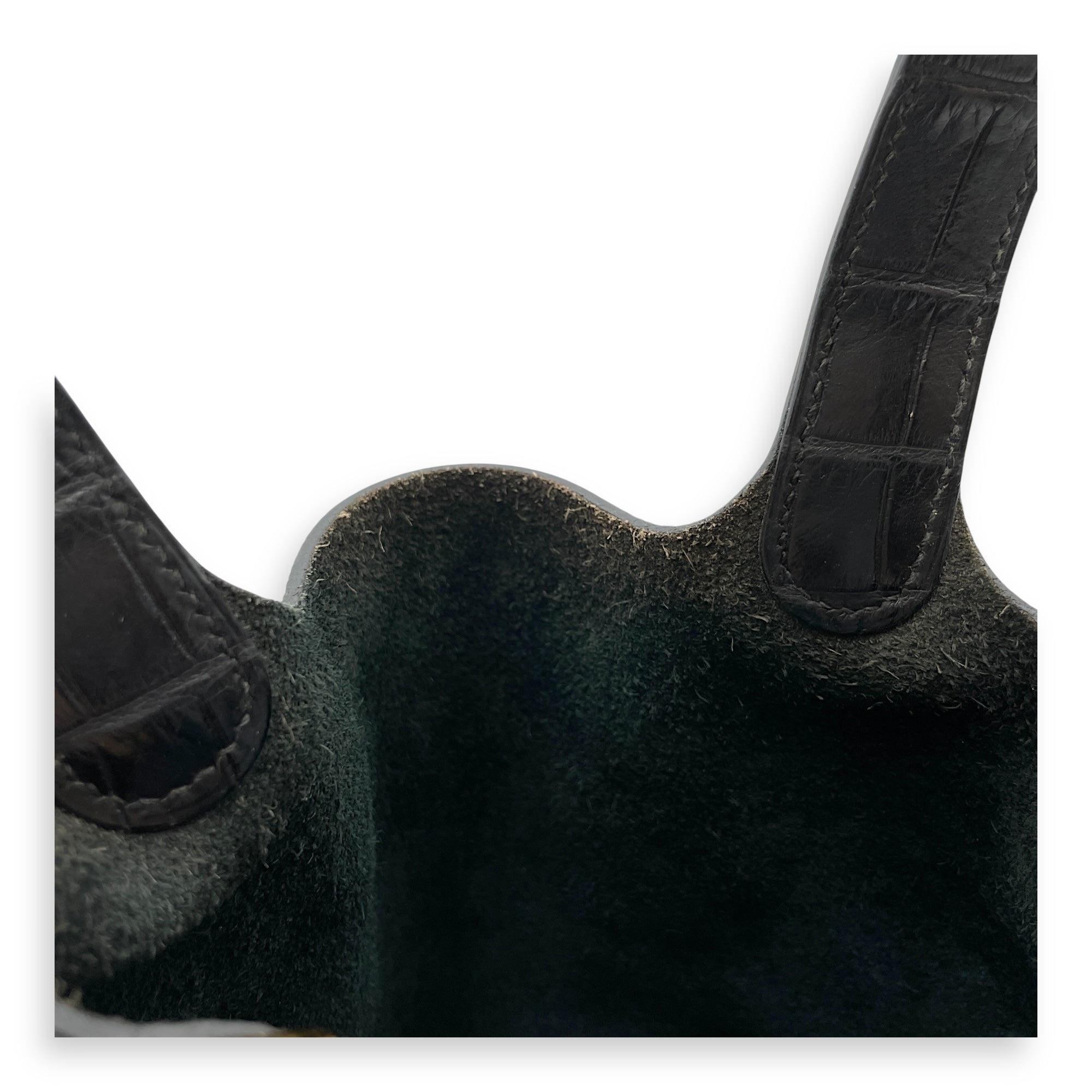 Picotin Touch 18 Black in Clemence/Matte Alligator, Gold hardware