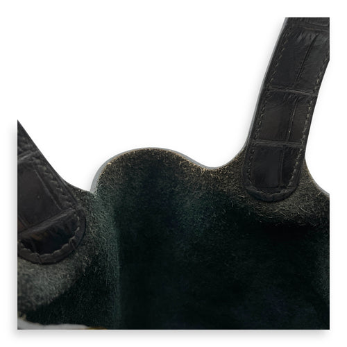 Picotin Touch 18 Black in Clemence/Matte Alligator, Gold hardware