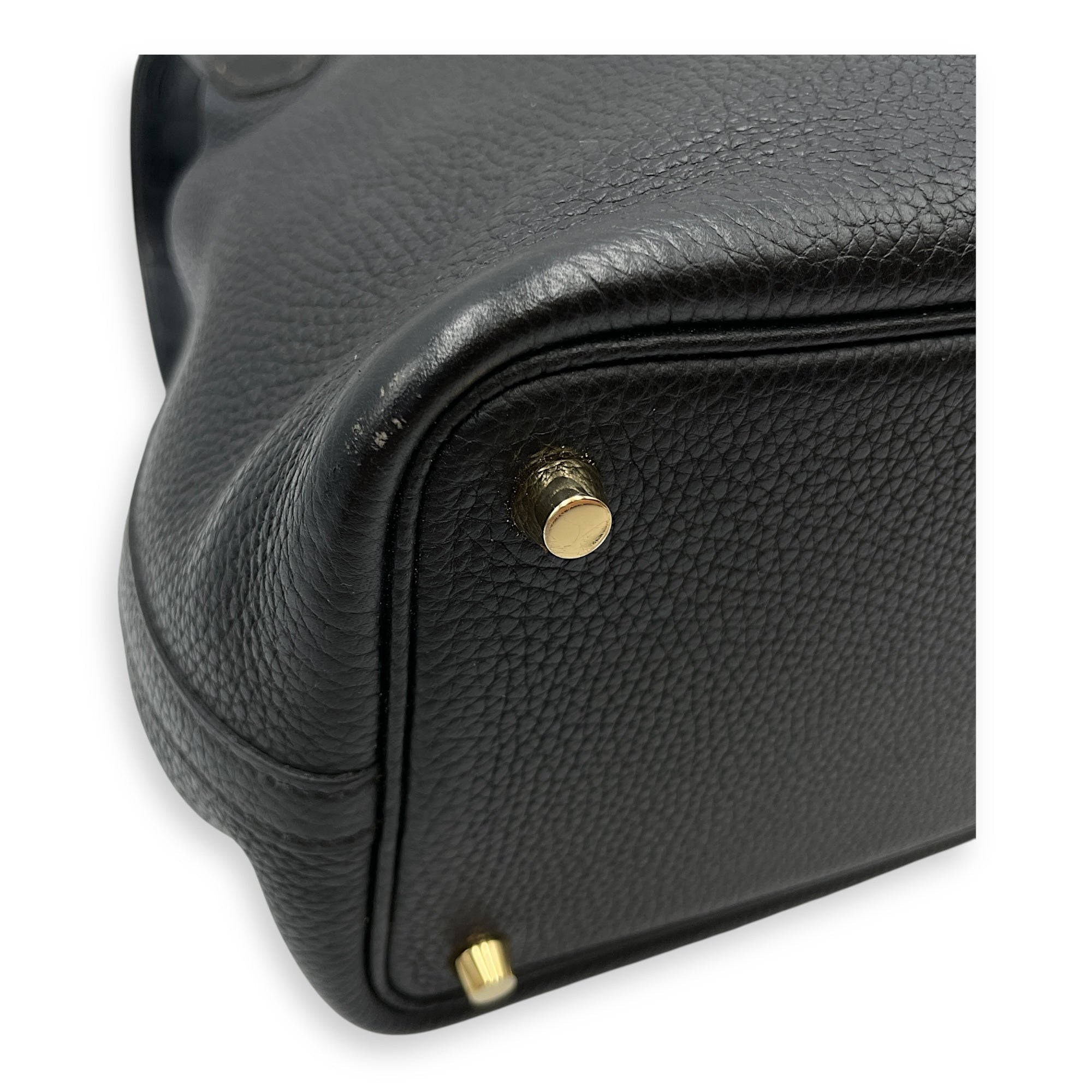 Picotin Touch 18 Black in Clemence/Matte Alligator, Gold hardware