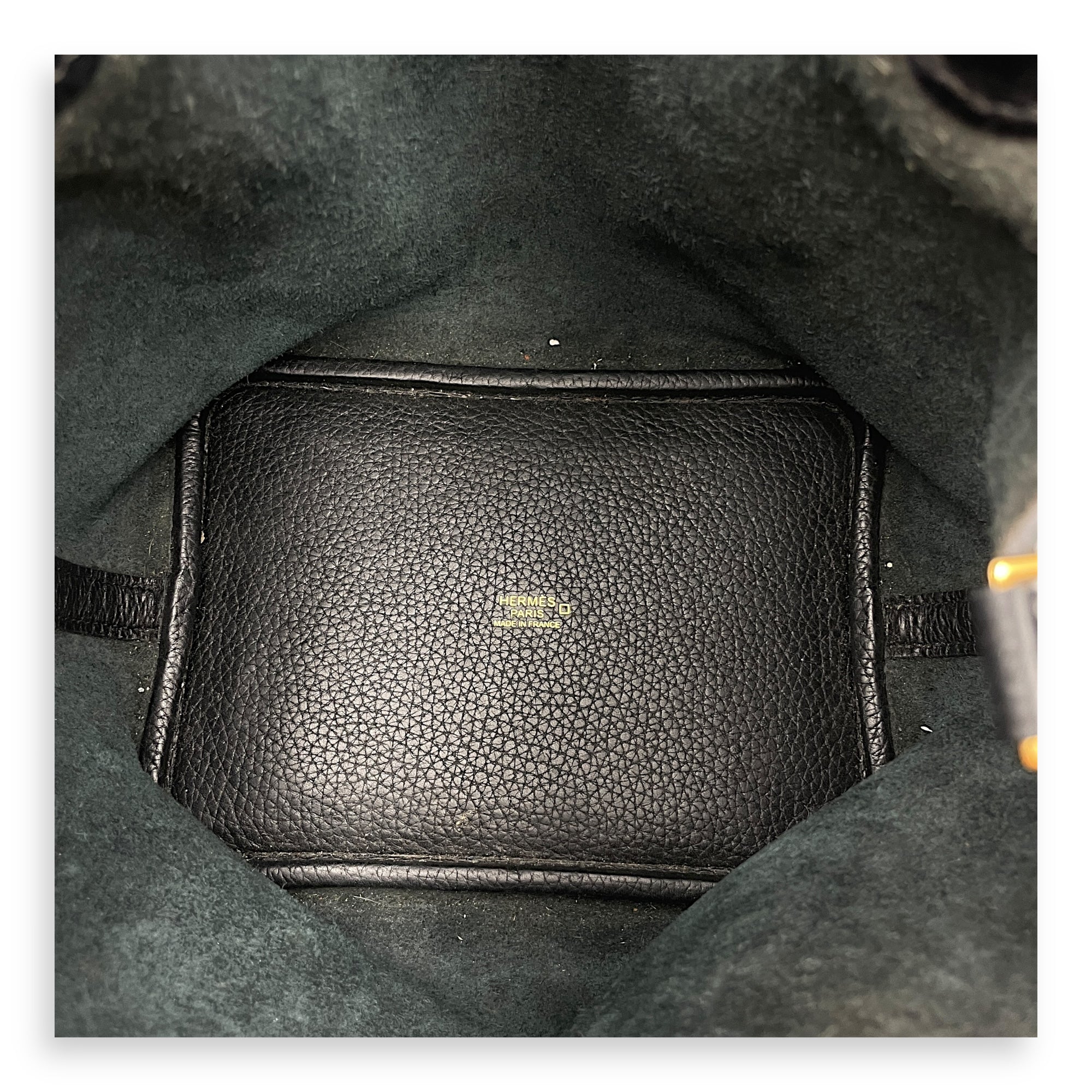 Picotin Touch 18 Black in Clemence/Matte Alligator, Gold hardware