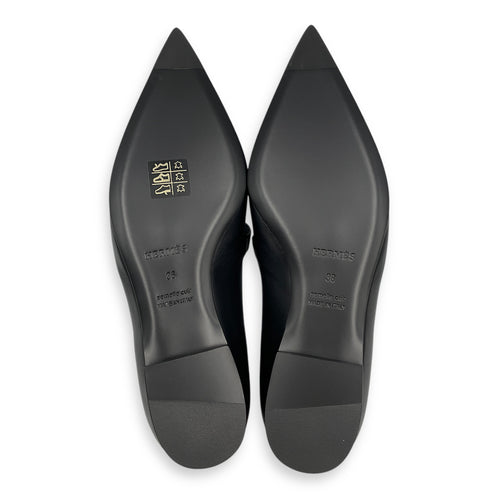 Kelly 36 Black Ballet Flats in Calfskin