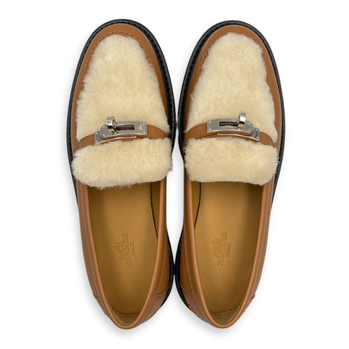 Icone loafer. Sz:37 Naturel Loafers in Calfskin Palladium hardware