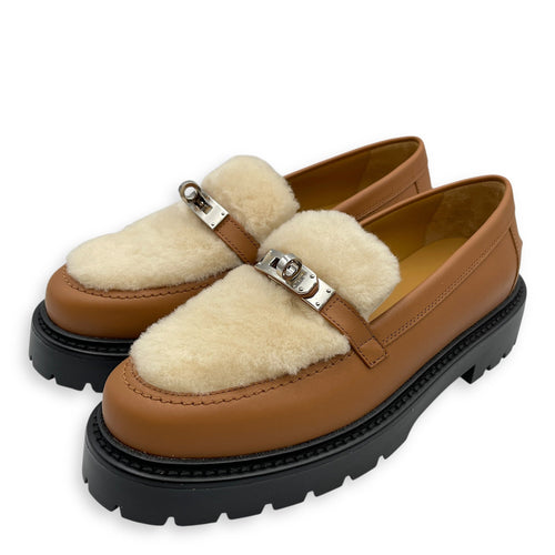 Icone loafer. Sz:37 Naturel Loafers in Calfskin Palladium hardware