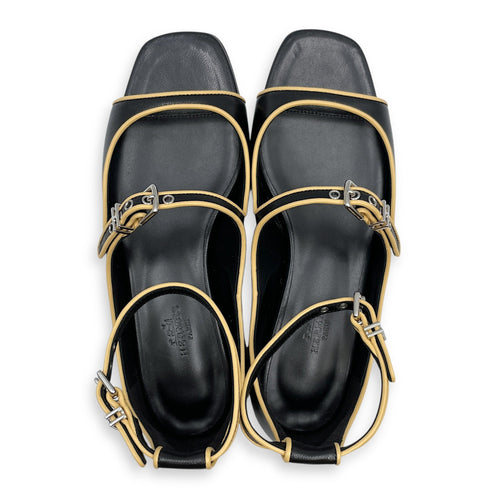 Kristen Sandal. Sz:37 Black Sandals in Nappa Palladium hardware