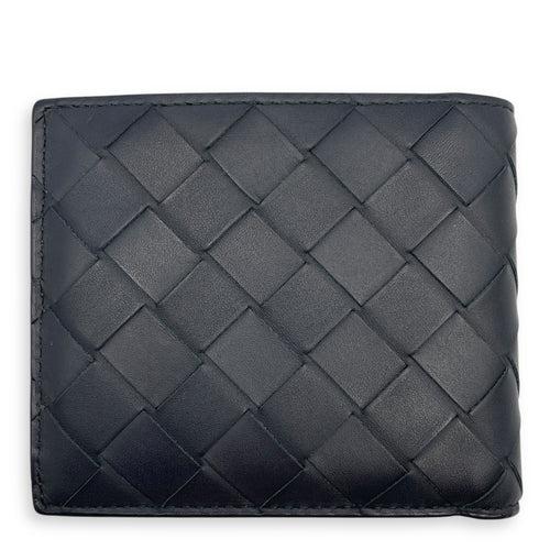 Bifold Intrecciato Black Wallet in Nappa Leather